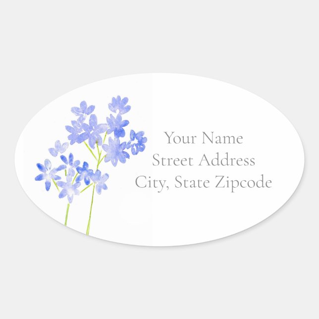 Watercolor Agapanthus labels (Front)