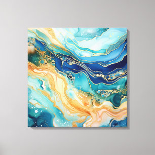 Watercolor Agate Canvas Art