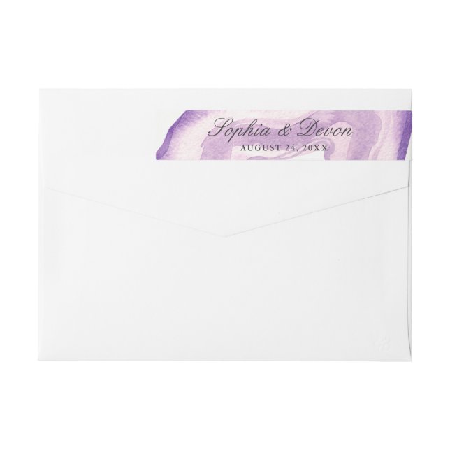 Watercolor Agate | Lavender | Wrap Around Label (Back)