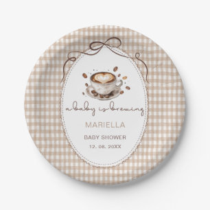 Watercolor ahoy it is a boy baby shower Paper Plate