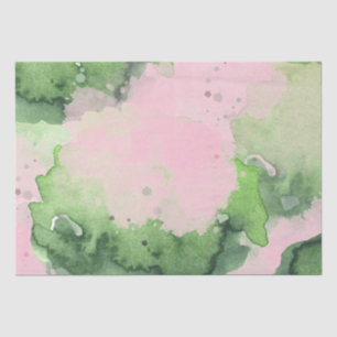 Watercolor AKA Pink Green Sorority  Tissue Paper