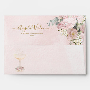 Watercolor Alabaster Roses Brunch Bubbly Envelope