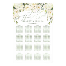 Watercolor Alabaster Roses Seating Chart