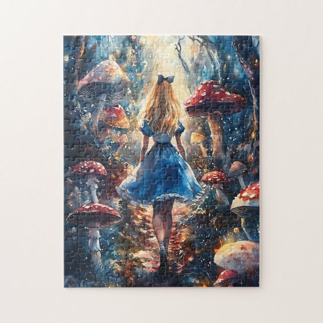 Watercolor Alice in Wonderland Jigsaw Puzzle (Vertical)