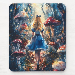 Watercolor Alice in Wonderland Mouse Mat