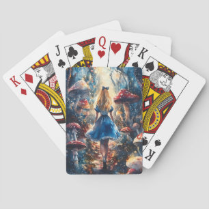 Watercolor Alice in Wonderland Playing Cards