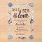Watercolor All I Sea Is Love Blue Bridal Shower 