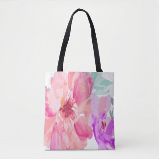 Watercolor All Over Floral Tote