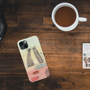 Watercolor Alley Cats iPhone 13 Case