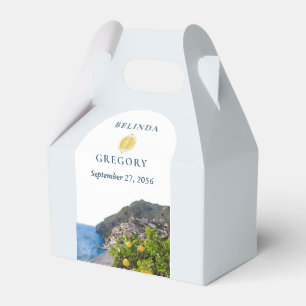 Watercolor Amalfi Coast Arch Italy Lemons Wedding Favour Box