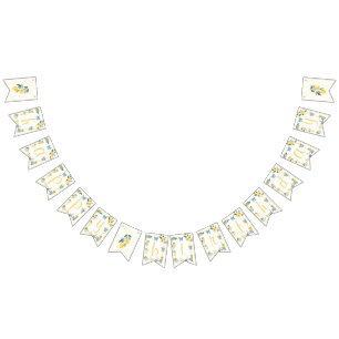 Watercolor Amalfi Lemon Birthday Banner