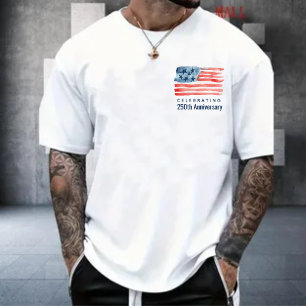Watercolor America Flag 4th July 250 Anniversary T-Shirt