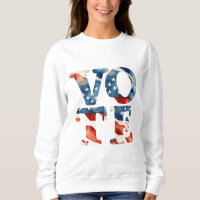 Watercolor american flag vote voter voting rights