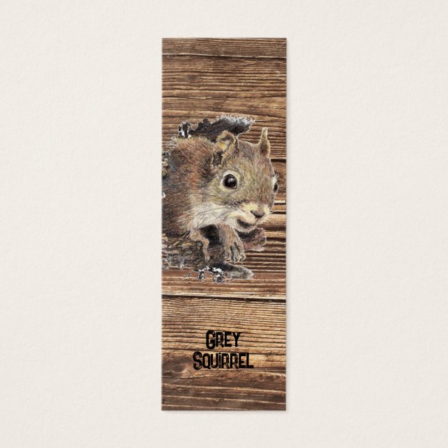 Watercolor American Squirrel Animal  BookMark (Front)