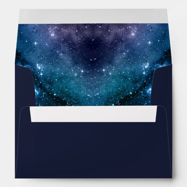 Watercolor Amethyst Crystal Geode Envelope (Back (Bottom))