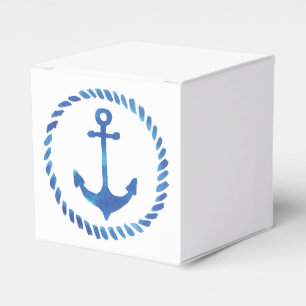 Watercolor Anchor Favour Boxes