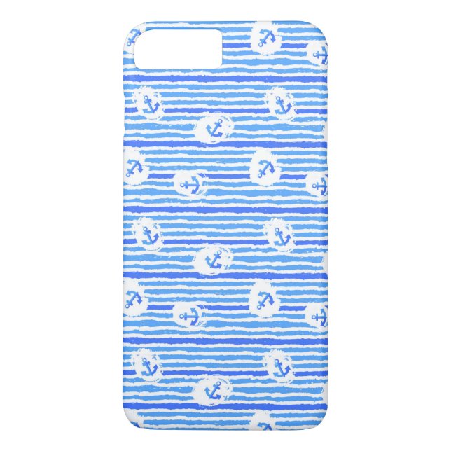 Watercolor Anchor Pattern 1 Case-Mate iPhone Case (Back)