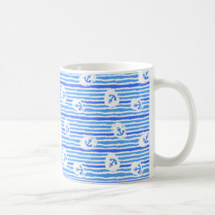 Watercolor Anchor Pattern 1 Coffee Mug