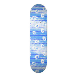 Watercolor Anchor Pattern 1 Skateboard