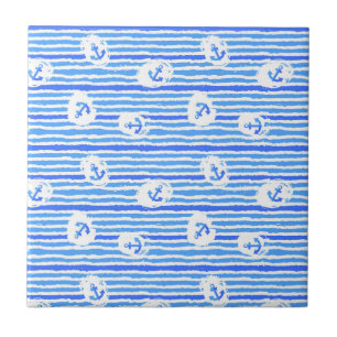 Watercolor Anchor Pattern 1 Tile