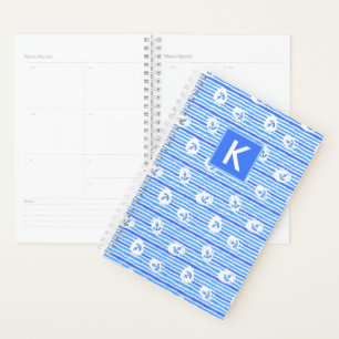 Watercolor Anchor Pattern Add Your Initial Planner