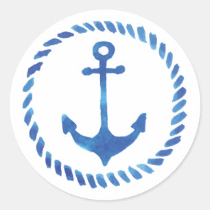 Watercolor Anchor Sticker