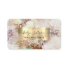 watercolor and faux gold foil business card