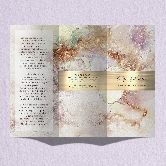 Watercolor and gold foil brochure (Creator Uploaded)
