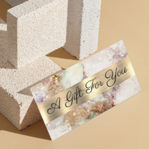 Watercolor and Gold Foil Gift Certificate
