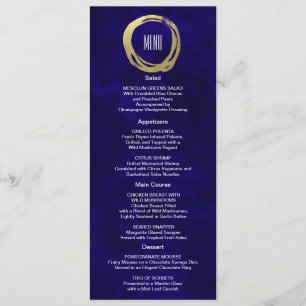 Watercolor and Gold Modern Custom Menu
