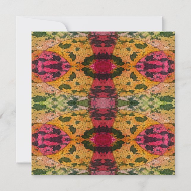 Watercolor And Ink Abstract Expressionism Art Card (Front)