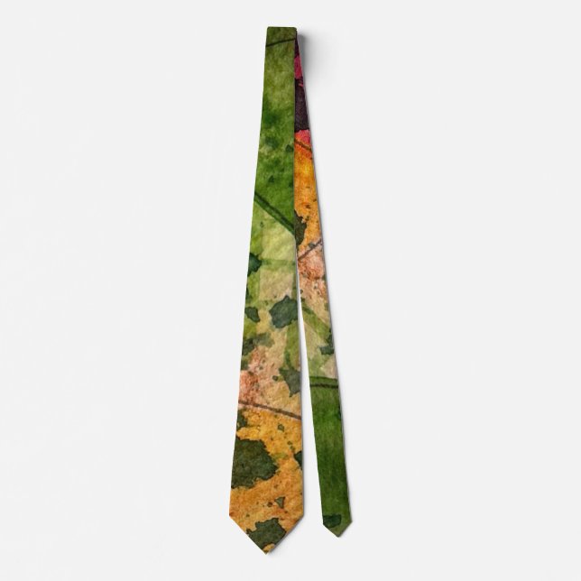 Watercolor And Ink Abstract Expressionism Art Tie (Front)