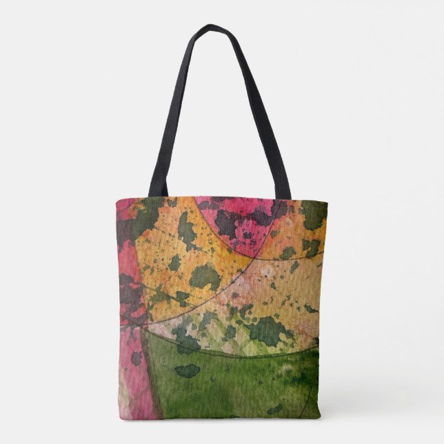 Watercolor And Ink Abstract Expressionism Art Tote Bag (Back)