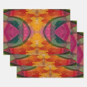 Watercolor And Ink Abstract Expressionistic Art Wrapping Paper Sheet