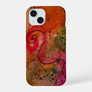 Watercolor And Ink Abstract Pretty Painting Art iPhone 15 Case