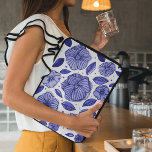 Watercolor and ink flowers – blue palette laptop sleeve<br><div class="desc">Delicate flowers and leaves made with watercolor shapes and inked details. Blue palette.</div>