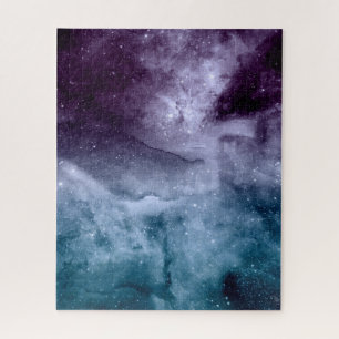 Watercolor and nebula abstract design jigsaw puzzle