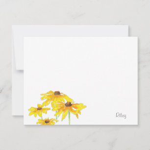 Watercolor and Pen Black Eyed Susan Card