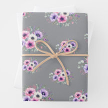 watercolor anemone floral design 