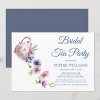 Watercolor Anemone Flower Wedding Bridal Tea Party