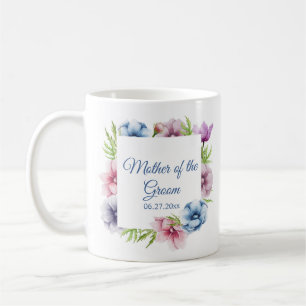 Watercolor Anemone Flower Wedding Coffee Mug