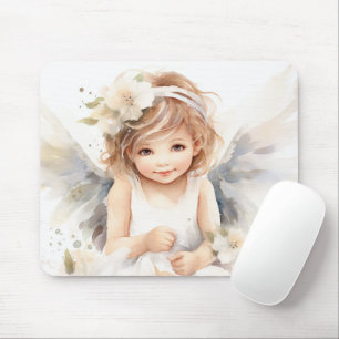 Watercolor Angel Girl  Mouse Mat
