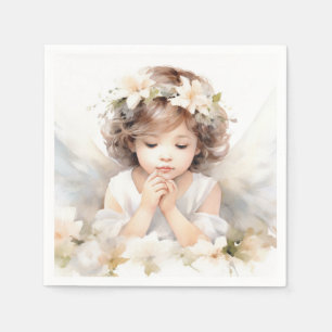 Watercolor Angel Girl  Napkin