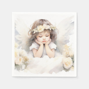 Watercolor Angel Girl  Napkin