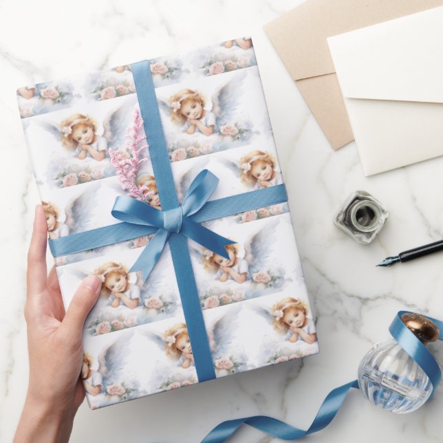 Watercolor Angel Girl Wrapping Paper (Gifting)