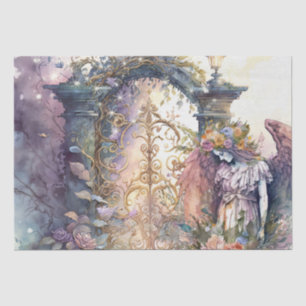 Watercolor Angel In Garden Tissue Paper