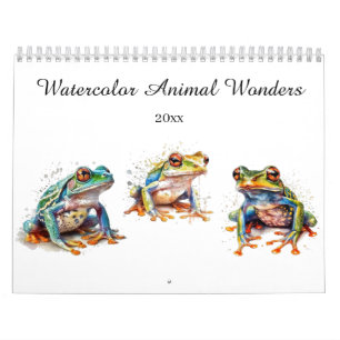 Watercolor Animal Wonders, custom Calendar
