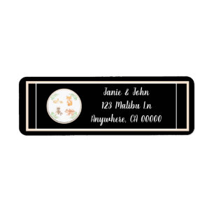 Watercolor Animals Return Address Labels