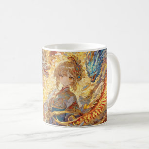 Watercolor Anime Dragon-Girl Mug