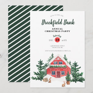 Watercolor Annual Christmas Party Invitation 